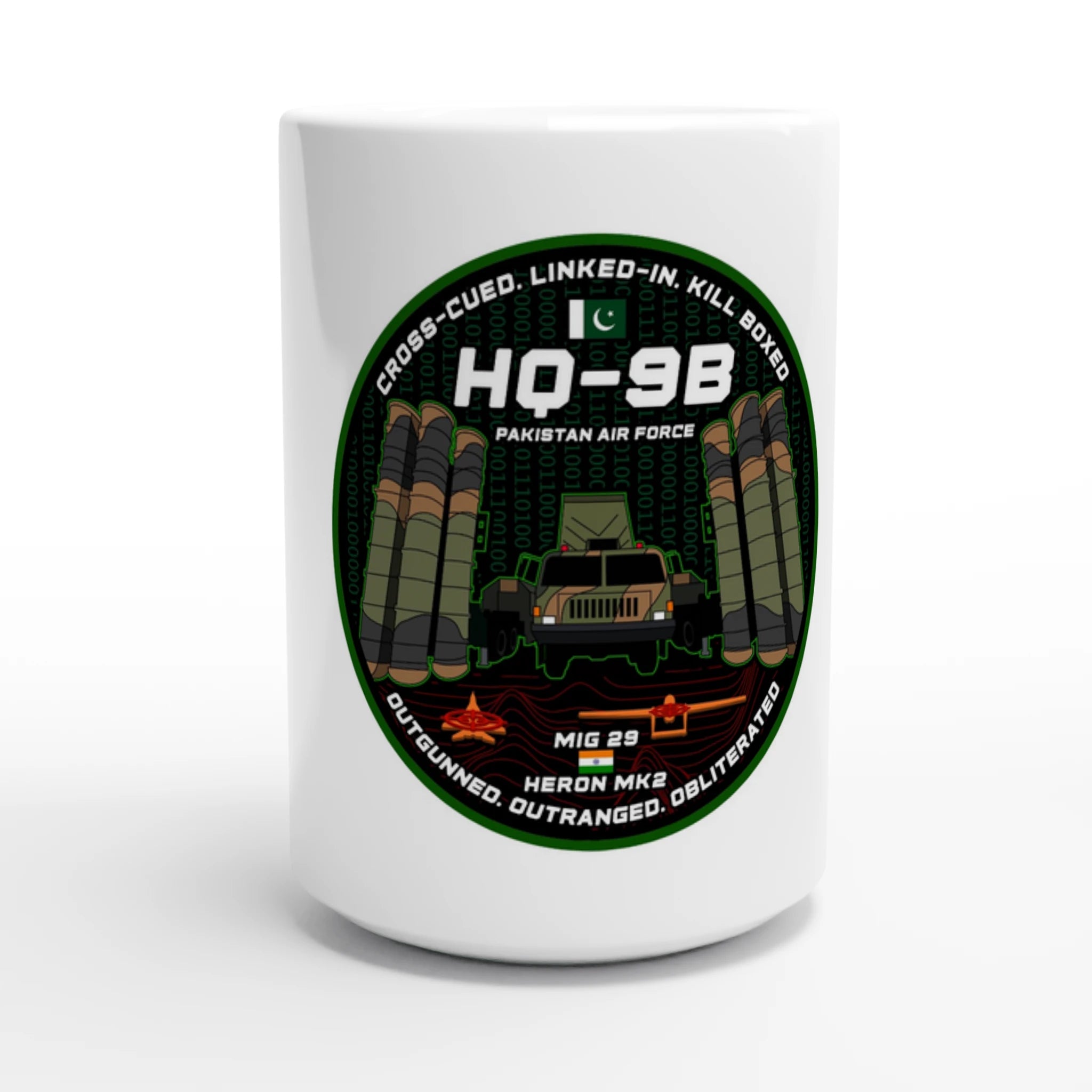 HQ-9B- White 15oz Ceramic Mug