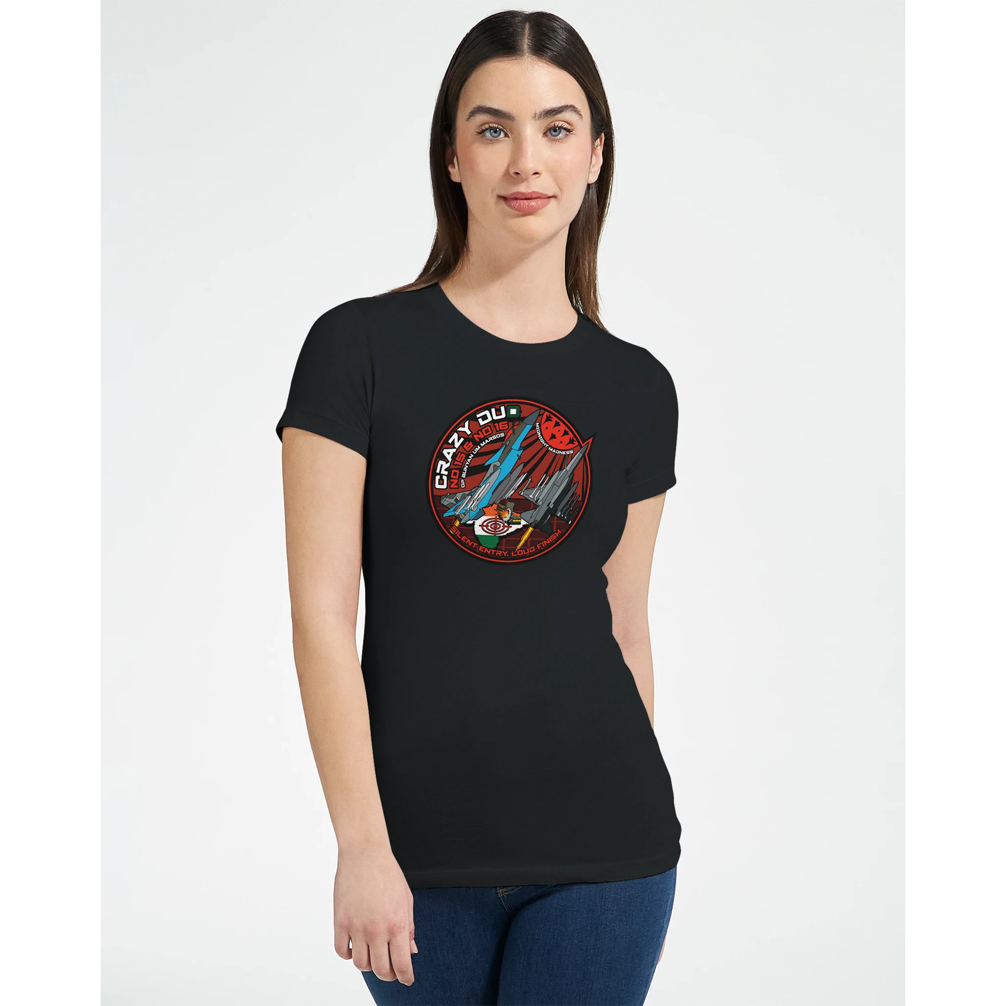 Crazy Duo - J10C JF17 III, Premium Womens Crewneck T-shirt | Bella + Canvas 6004